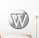 3D Steel Letter W Wall Decal