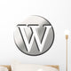 3D Steel Letter W Wall Decal