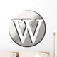 3D Steel Letter W Wall Decal