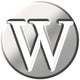 3D Steel Letter W Wall Decal