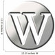 3D Steel Letter W Wall Decal