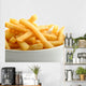 French Fries Detail White Wall Decal