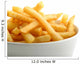 French Fries Detail White Wall Decal