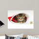 Bengal Cat Christmas Hat Wall Decal