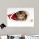 Bengal Cat Christmas Hat Wall Decal