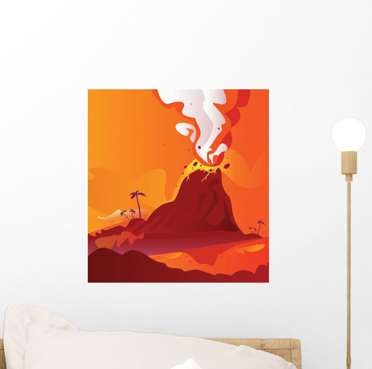 Volcano Eruption with Lava Wall Decal