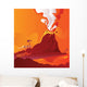 Volcano Eruption with Lava Wall Decal