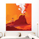 Volcano Eruption with Lava Wall Decal
