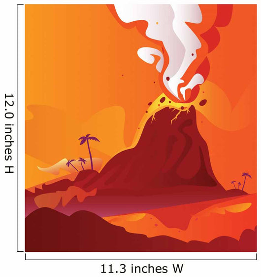 Volcano Eruption with Lava Wall Decal