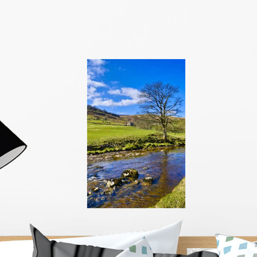 Picturesque Countryside River Wall Decal