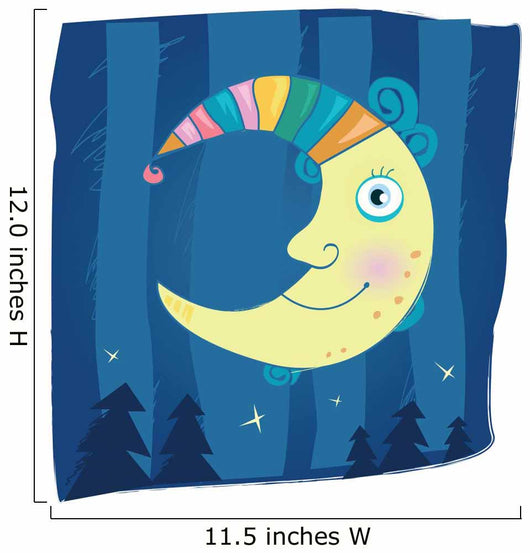 Fantasy Night Moon Cartoon Wall Decal