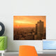 Sunset over Warsaw Downtown Wall Decal