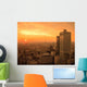 Sunset over Warsaw Downtown Wall Decal