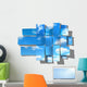 Woven Blue Cloudy Sky Wall Decal