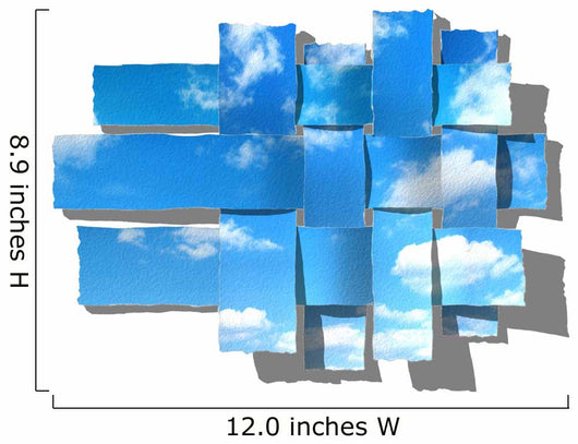 Woven Blue Cloudy Sky Wall Decal