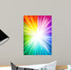 Rainbow Sunburst with Glittering Wall Decal