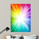 Rainbow Sunburst with Glittering Wall Decal