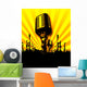 Retro Microphone Wall Decal