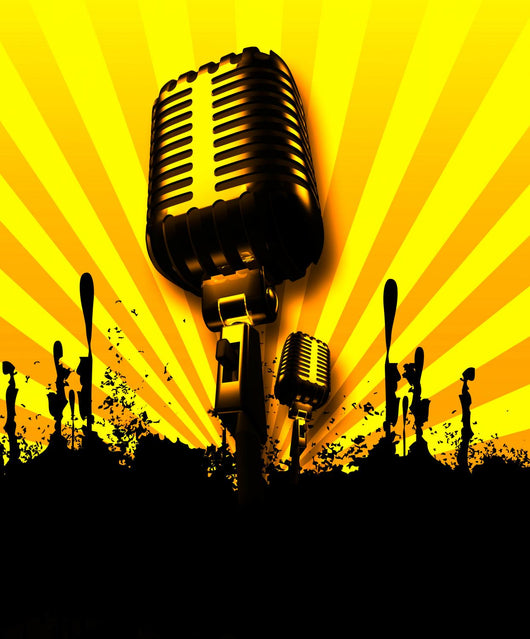 Retro Microphone Wall Decal