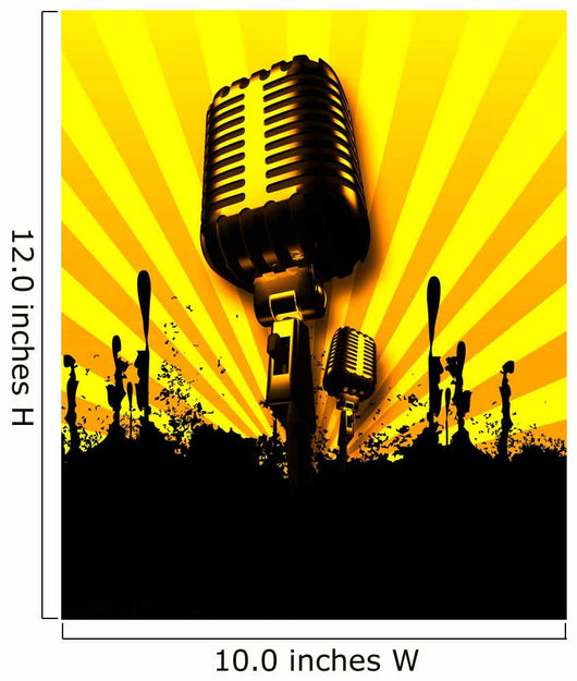 Retro Microphone Wall Decal