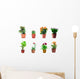 Set Potted Plants Wall Stickers Wall Decal