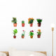 Set Potted Plants Wall Stickers Wall Decal