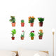 Set Potted Plants Wall Stickers Wall Decal