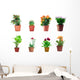 Set Potted Plants Wall Stickers Wall Decal