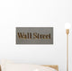 Wall Street Plaque Wall Decal