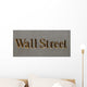 Wall Street Plaque Wall Decal