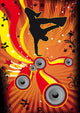 Retro Break Dancer Wall Decal