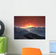 Snow-covered Mountain Valley Sunset Wall Decal