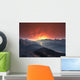 Snow-covered Mountain Valley Sunset Wall Decal