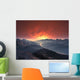 Snow-covered Mountain Valley Sunset Wall Decal