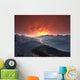 Snow-covered Mountain Valley Sunset Wall Decal