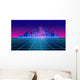 Retro Futuristic Skyscraper Wall Decal