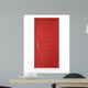 Closed Red Door Wall Decal
