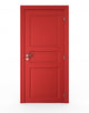 Closed Red Door Wall Decal