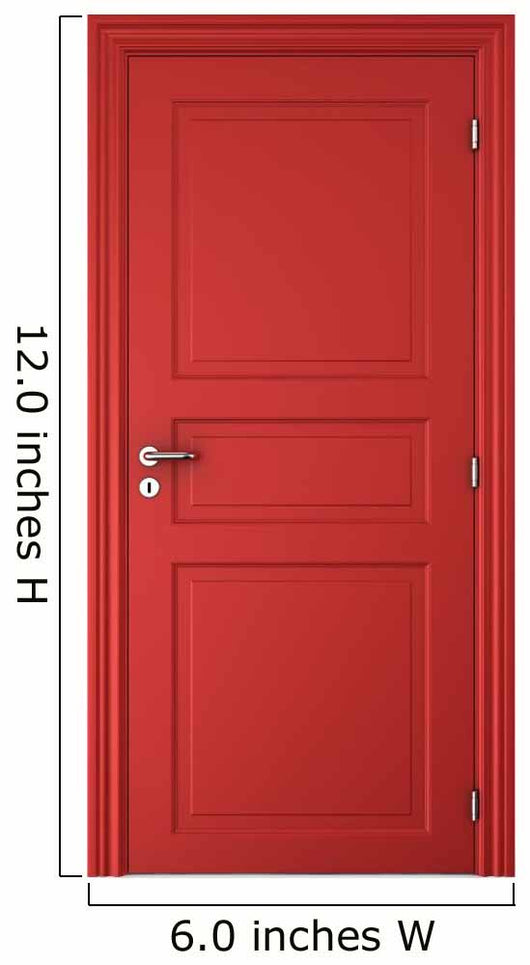 Closed Red Door Wall Decal