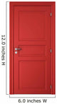 Closed Red Door Wall Decal