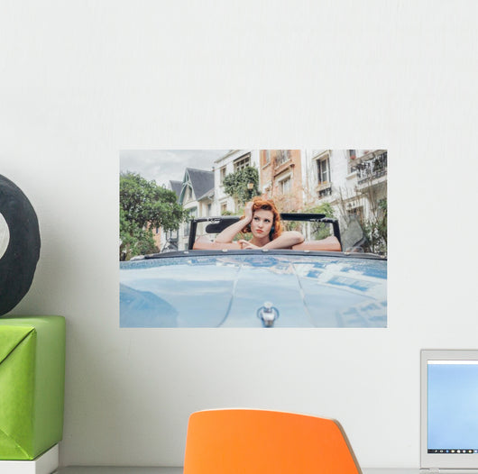 Parisian Ginger Portrait Wall Decal