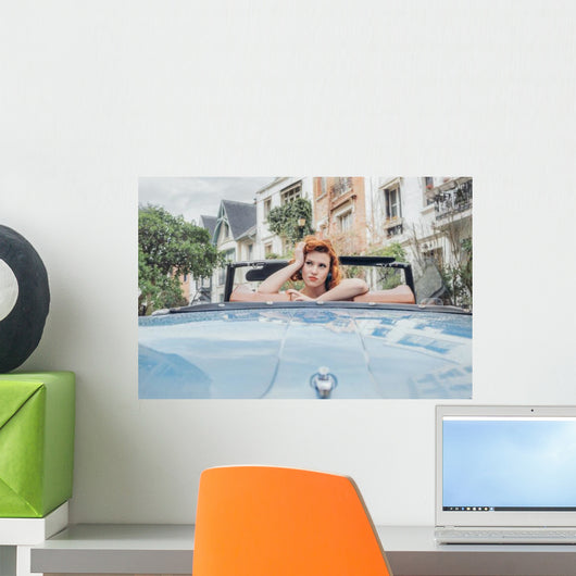 Parisian Ginger Portrait Wall Decal