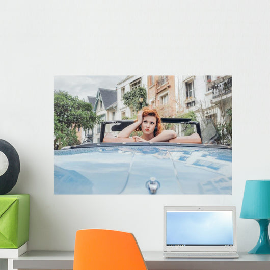Parisian Ginger Portrait Wall Decal