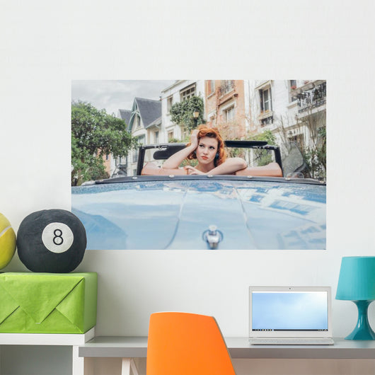 Parisian Ginger Portrait Wall Decal