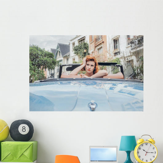 Parisian Ginger Portrait Wall Decal