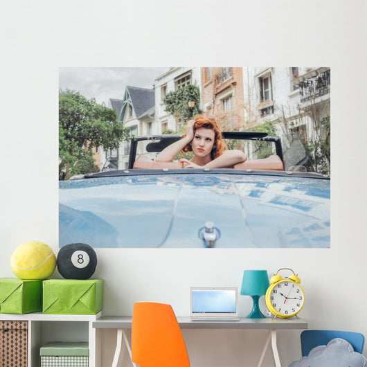 Parisian Ginger Portrait Wall Decal