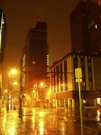 Wet Night City Wall Decal
