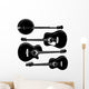 Acoustic Guitars and Banjo Wall Stickers Wall Decal
