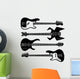 Bass Guitars Music Silhouette Wall Stickers Wall Decal