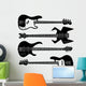 Bass Guitars Music Silhouette Wall Stickers Wall Decal